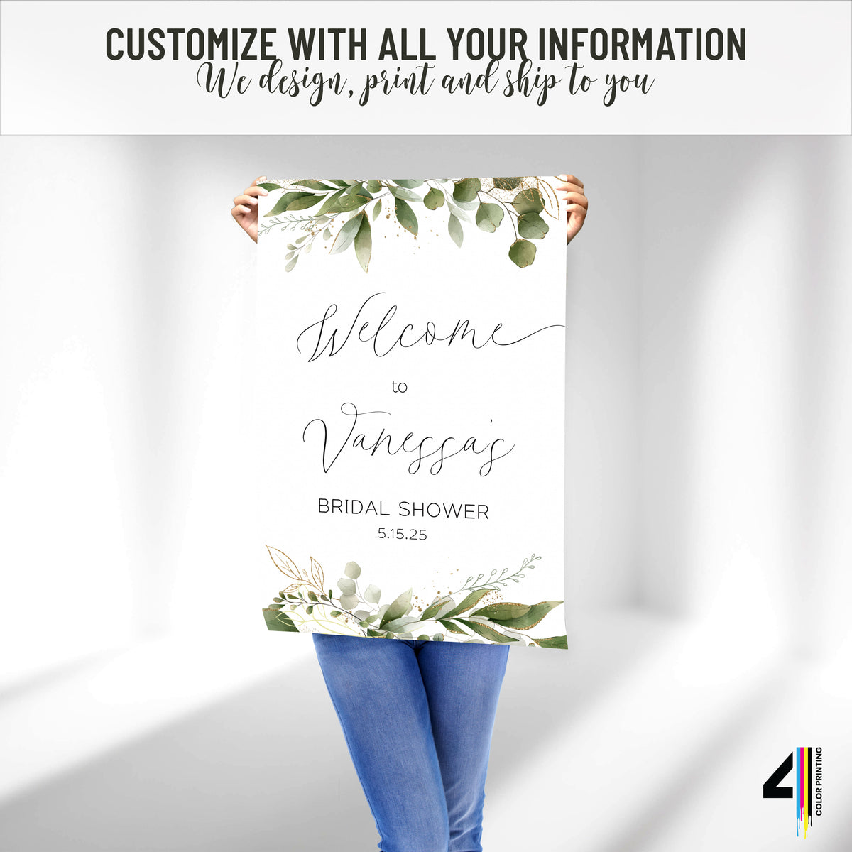Eucalyptus Bridal Shower Welcome Sign