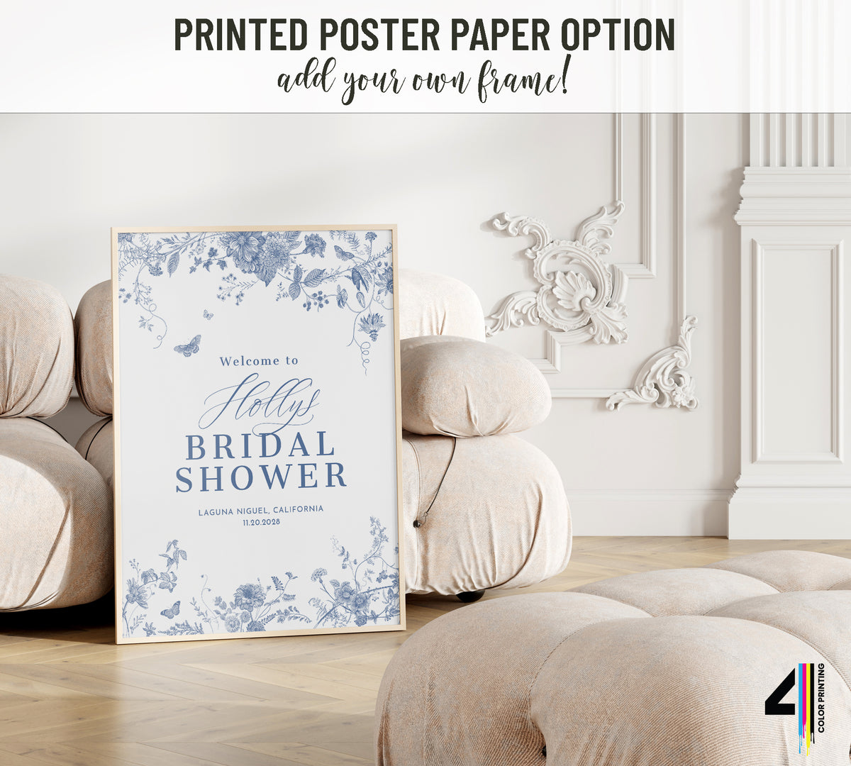 Something Blue Bridal Shower Welcome Sign