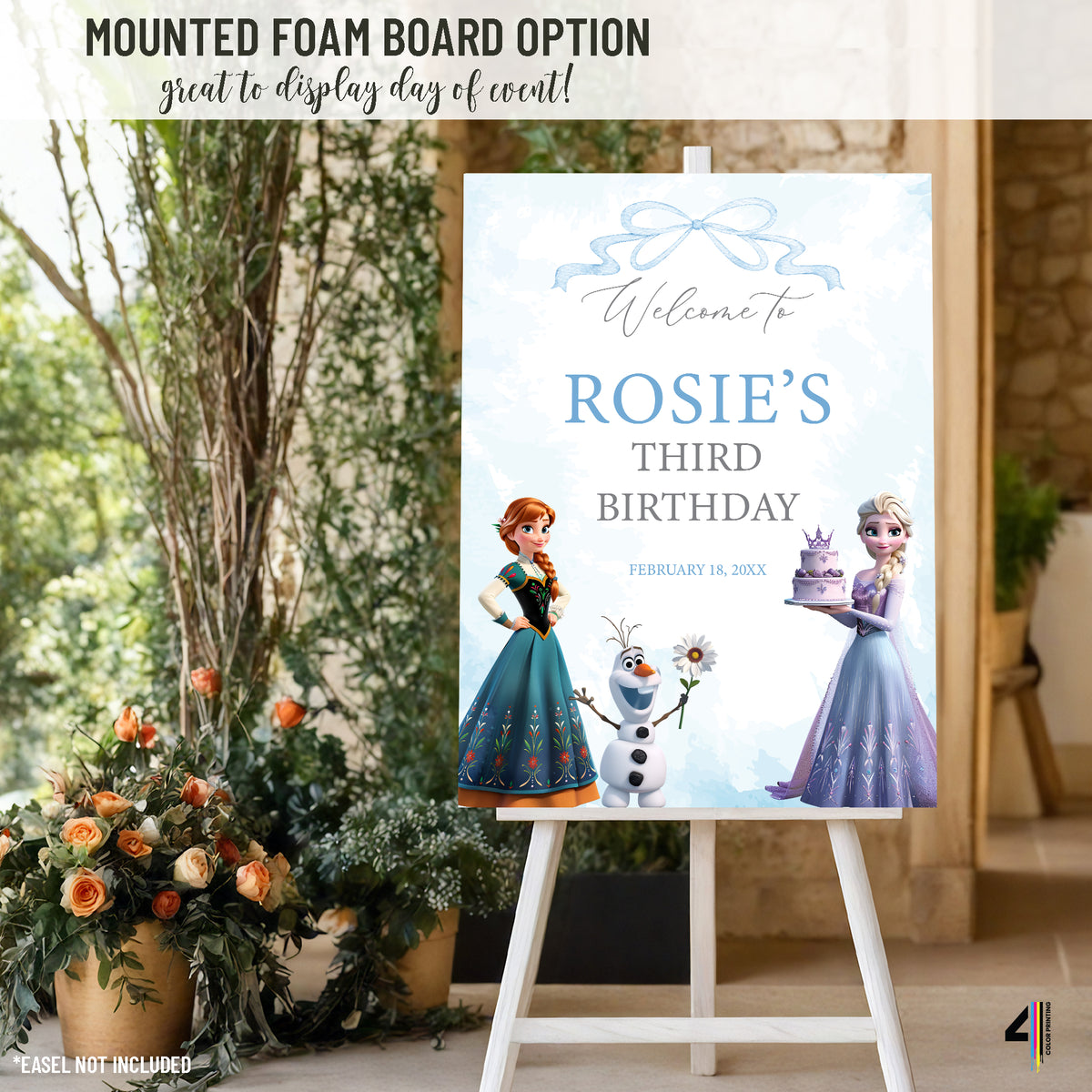 Frozen Birthday Party Welcome Sign