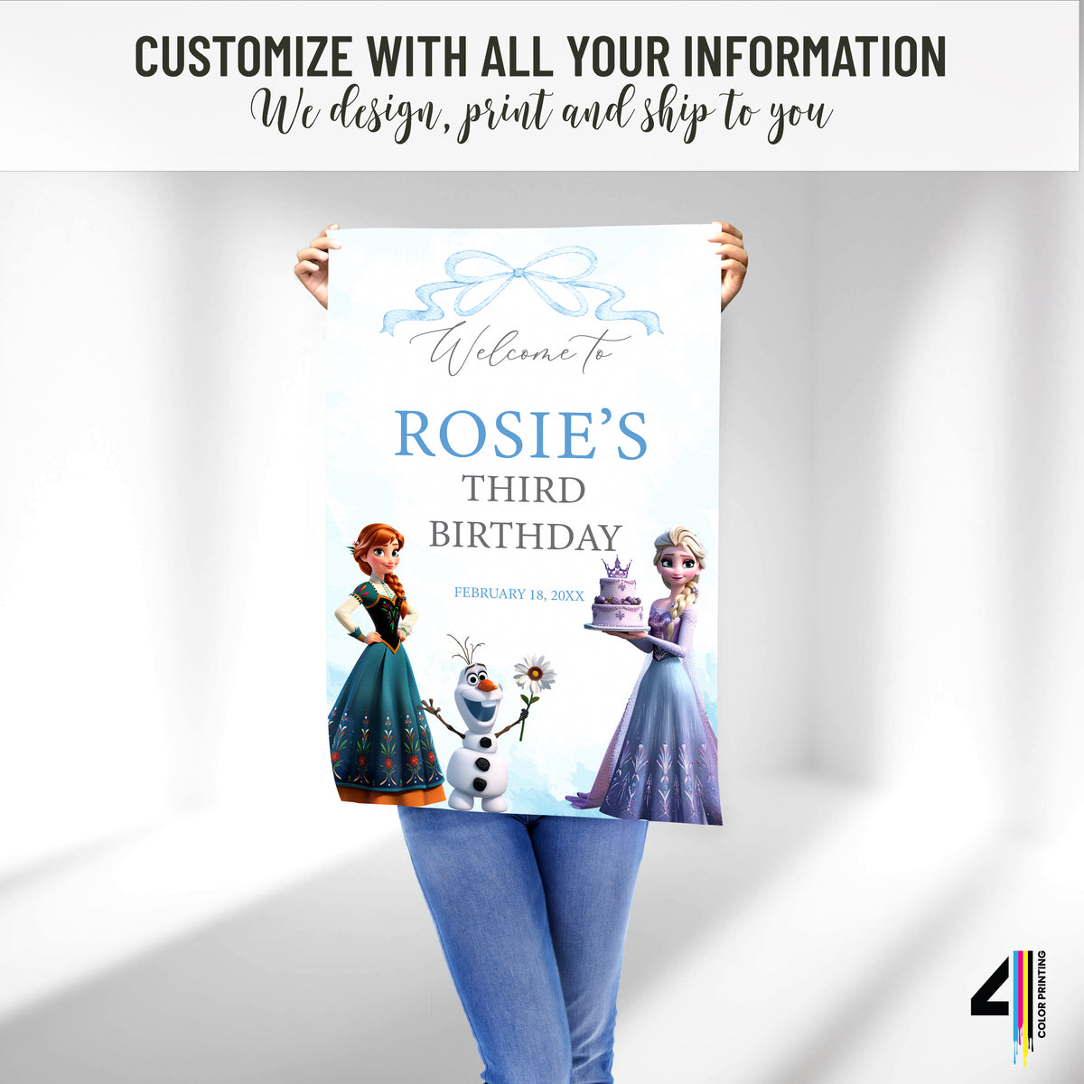 Frozen Birthday Party Welcome Sign