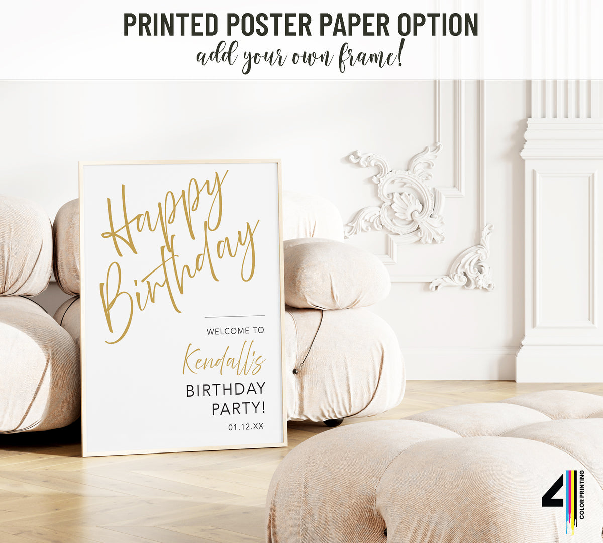 Happy Birthday Party Welcome Sign