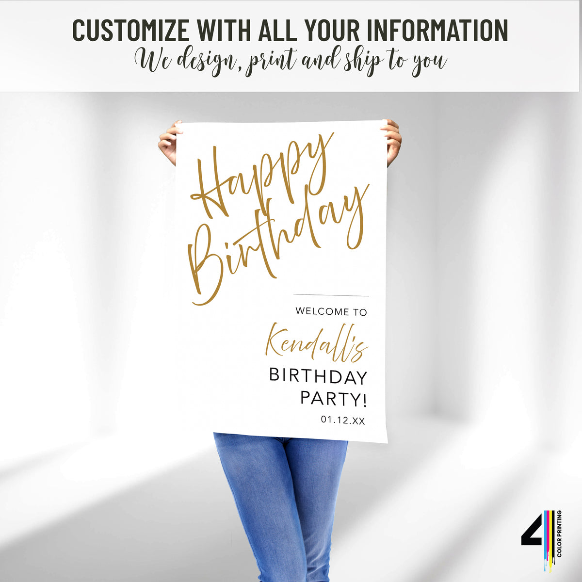 Happy Birthday Party Welcome Sign