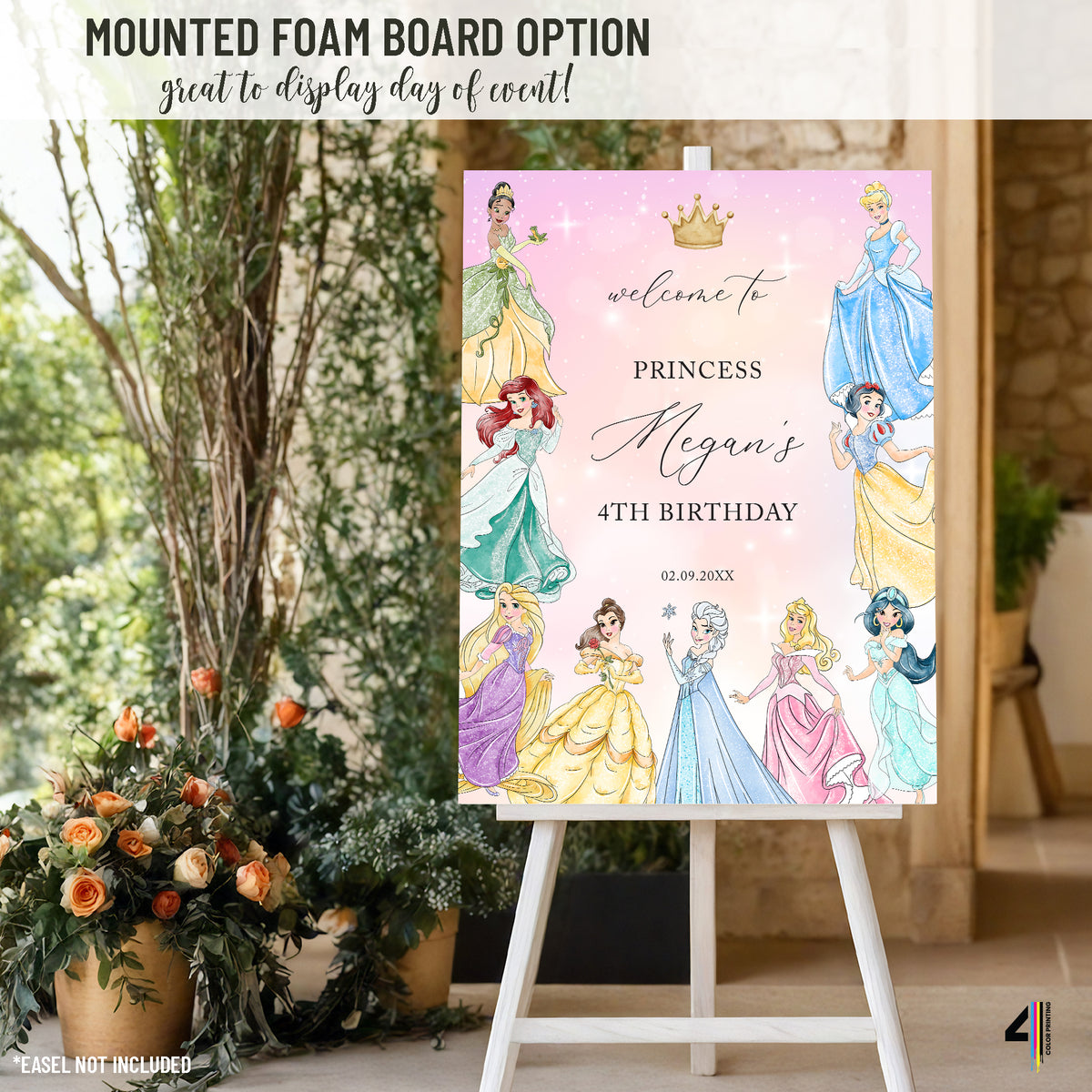 Princess Birthday Party Welcome Sign