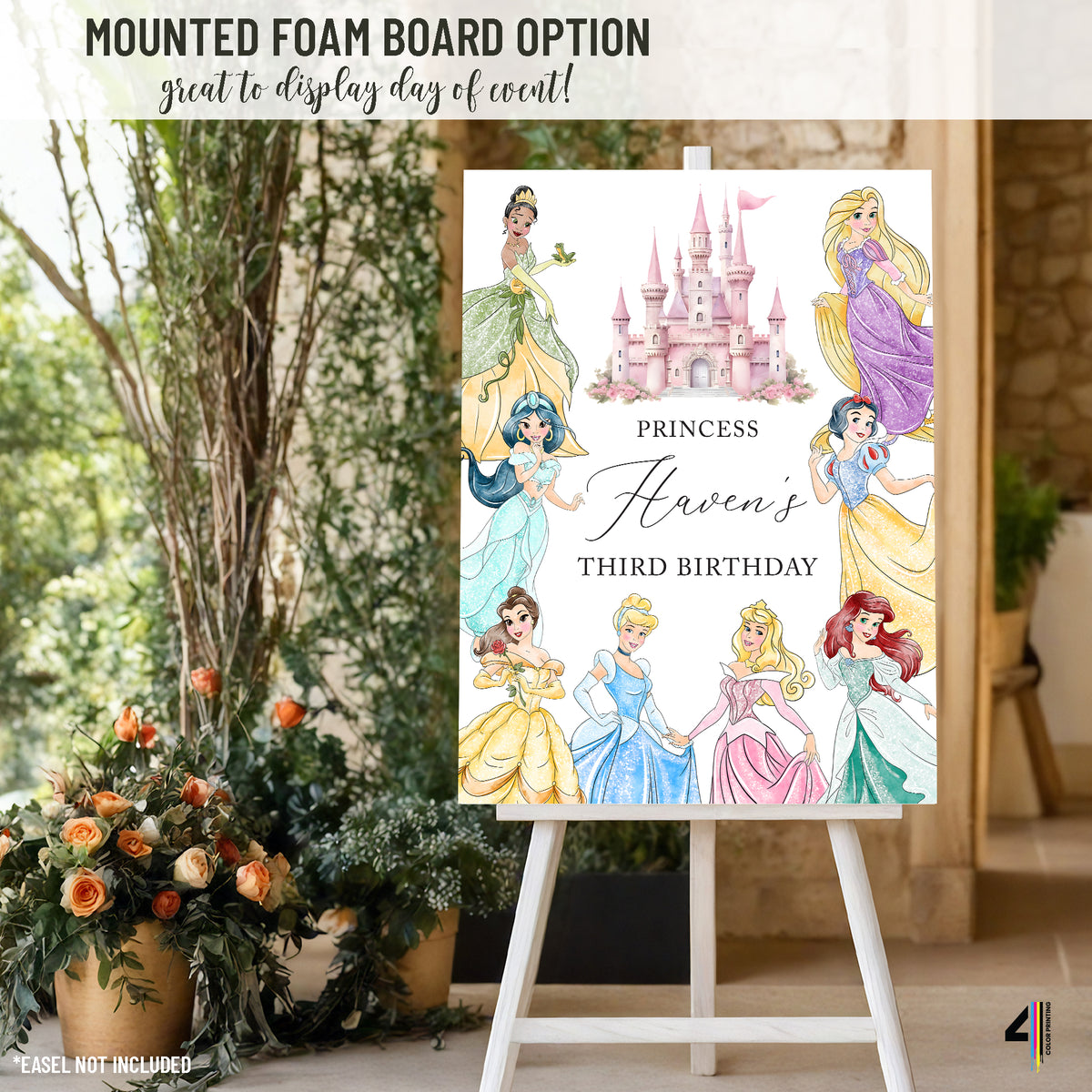 Princess Birthday Party Welcome Sign