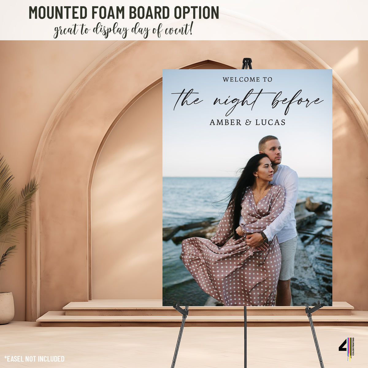 "The Night Before"  Wedding Rehearsal Welcome Sign