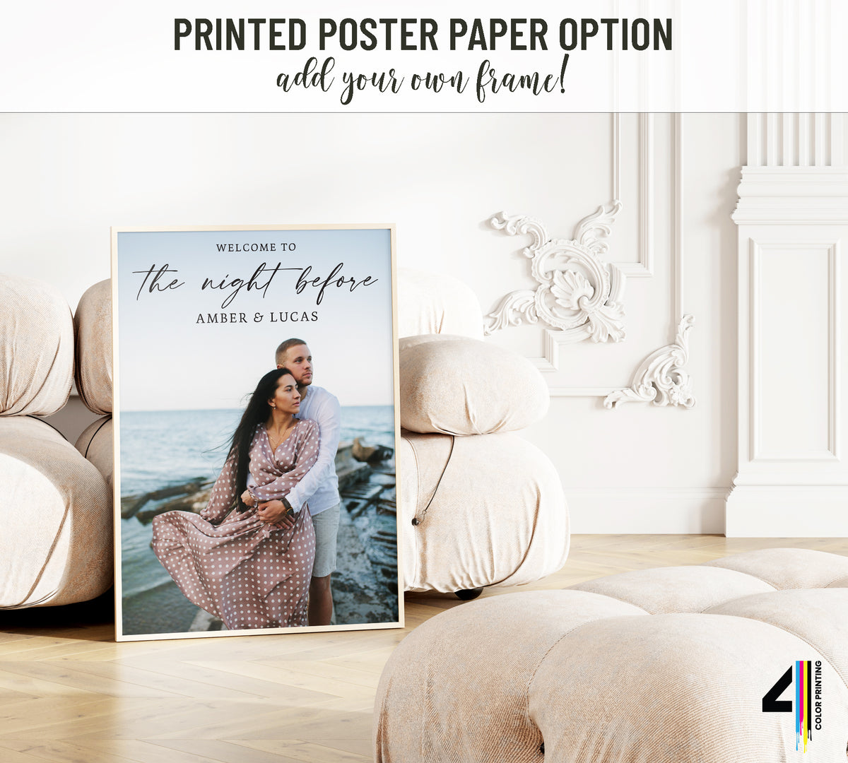 "The Night Before"  Wedding Rehearsal Welcome Sign