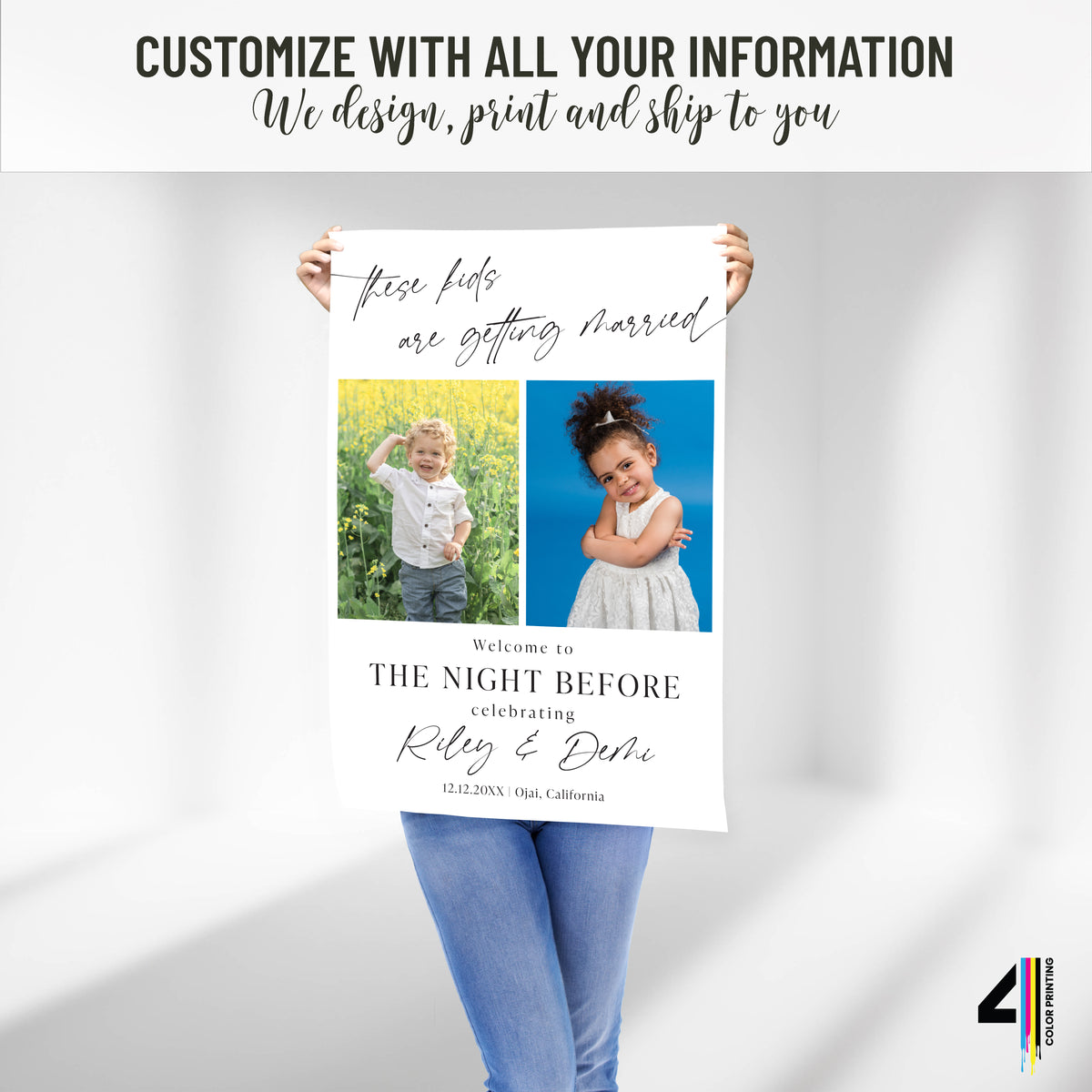 "These Kids are Getting Married" Rehearsal Dinner Welcome Sign