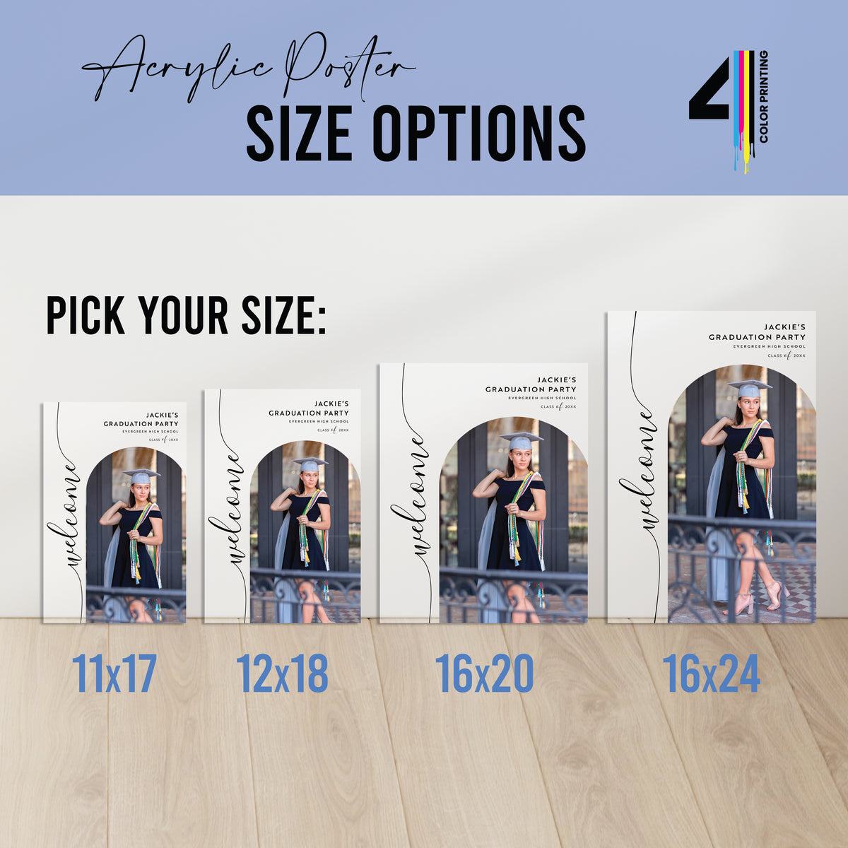 Acrylic Graduation Photo Welcome Sign