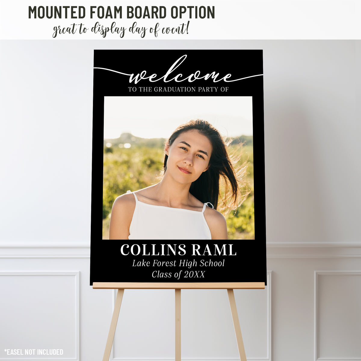 Graduation Party Welcome Sign with Photo