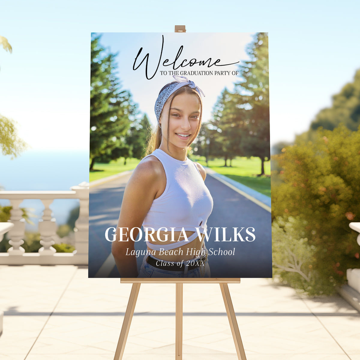 Graduation Party Welcome Sign with Photo