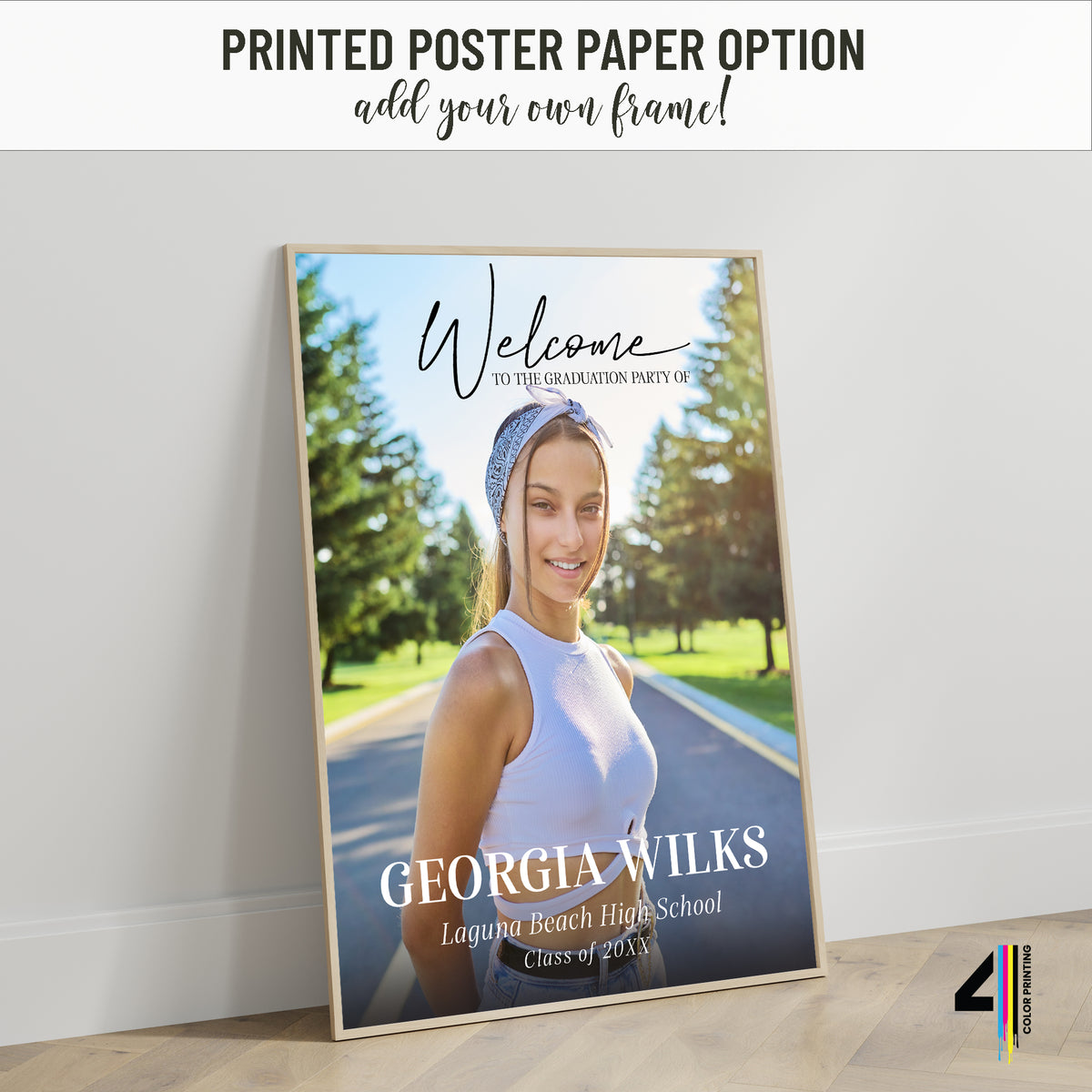 Graduation Party Welcome Sign with Photo
