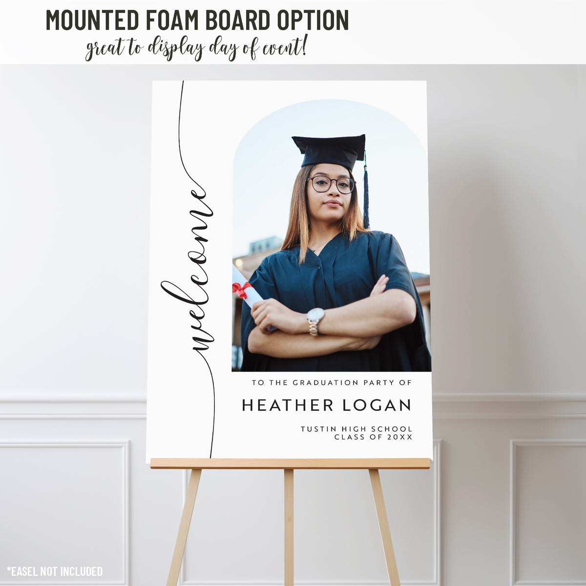 Graduation Party Welcome Sign with Photo
