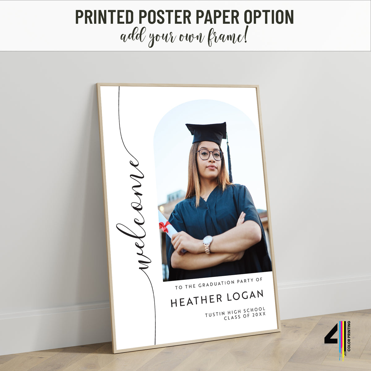 Graduation Party Welcome Sign with Photo