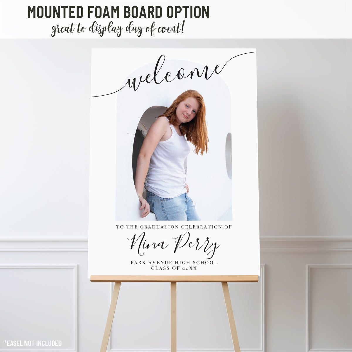 Graduation Party Welcome Sign with Photo