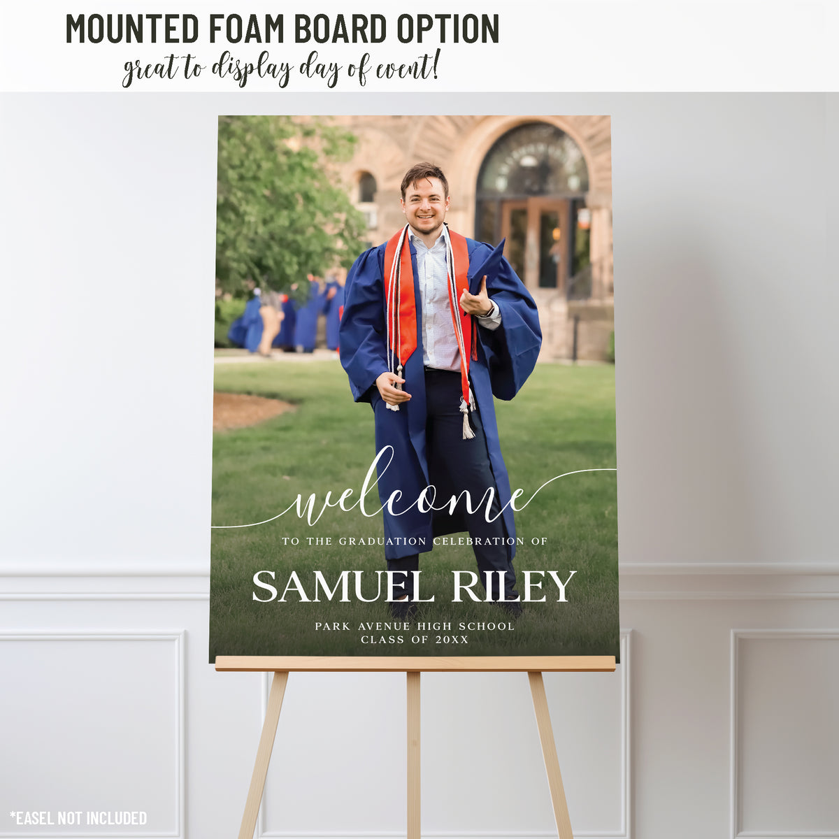 Graduation Party Welcome Sign with Photo