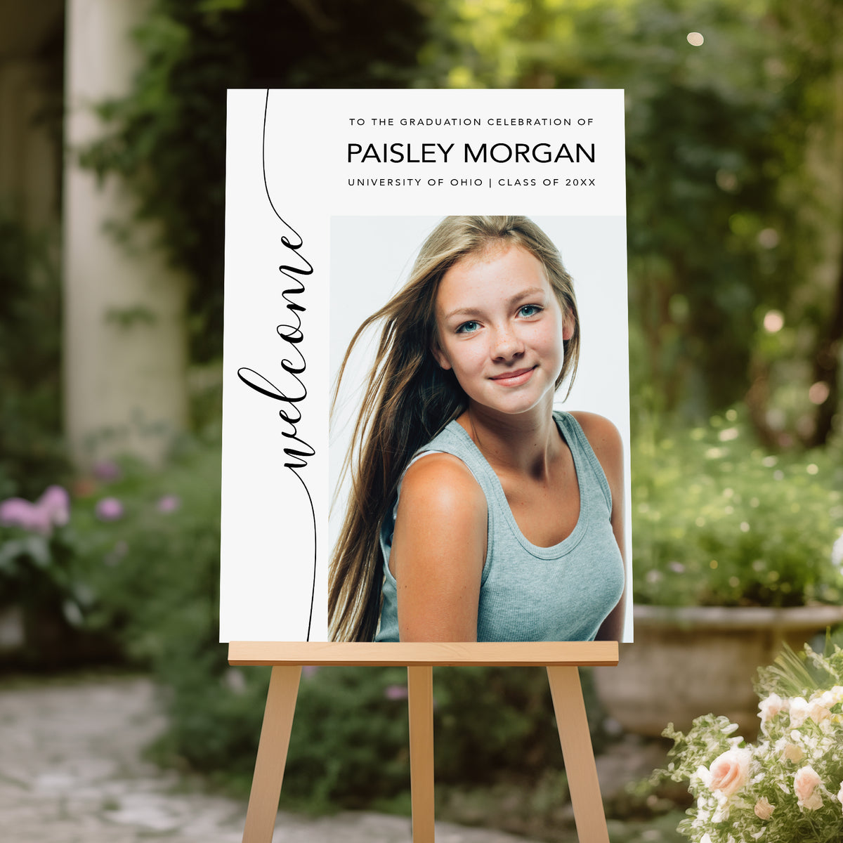 Graduation Party Welcome Sign with Photo