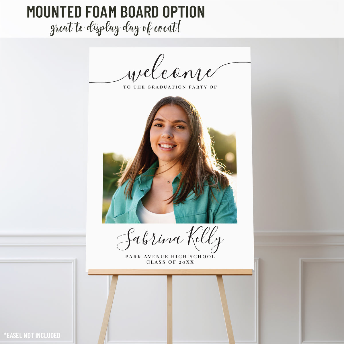 Graduation Party Welcome Sign with Photo