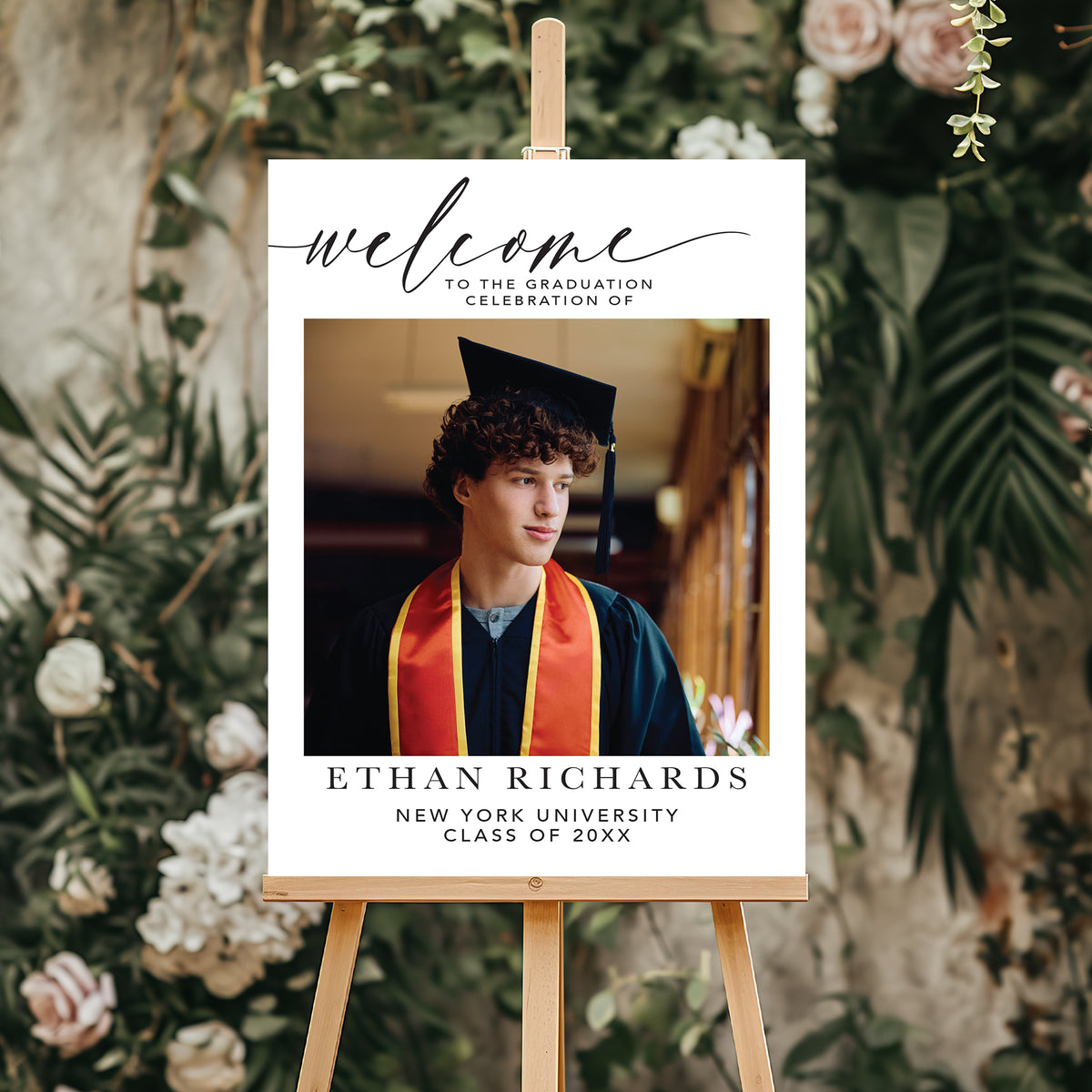 Graduation Party Welcome Sign with Photo