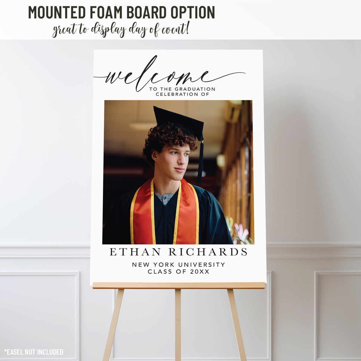 Graduation Party Welcome Sign with Photo