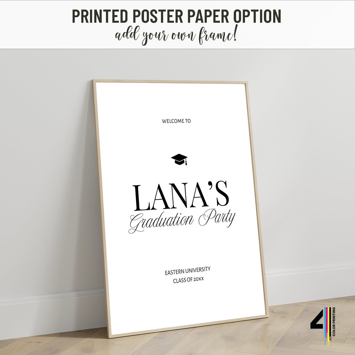 Classic Minimalistic Graduation Party Welcome Sign