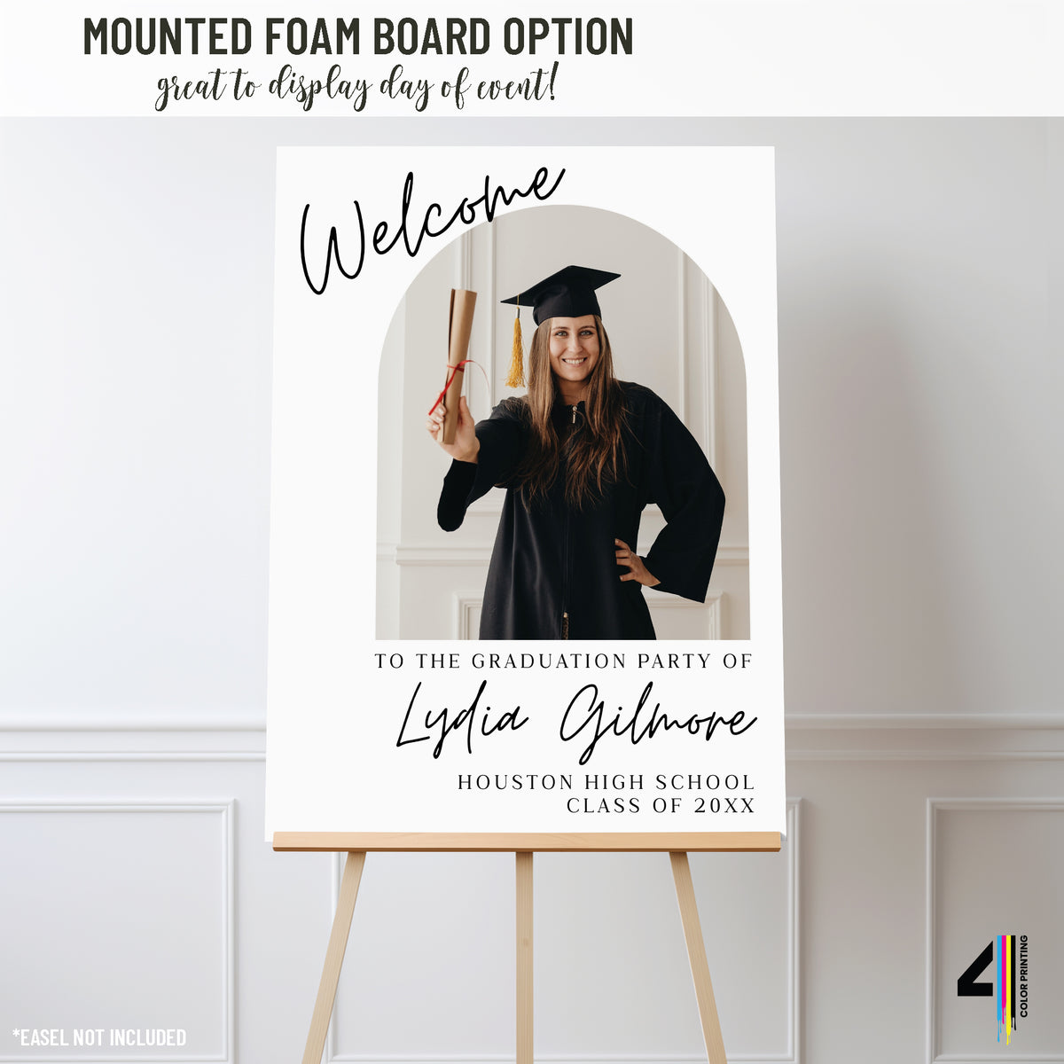 Graduation Party Welcome Sign with Photo