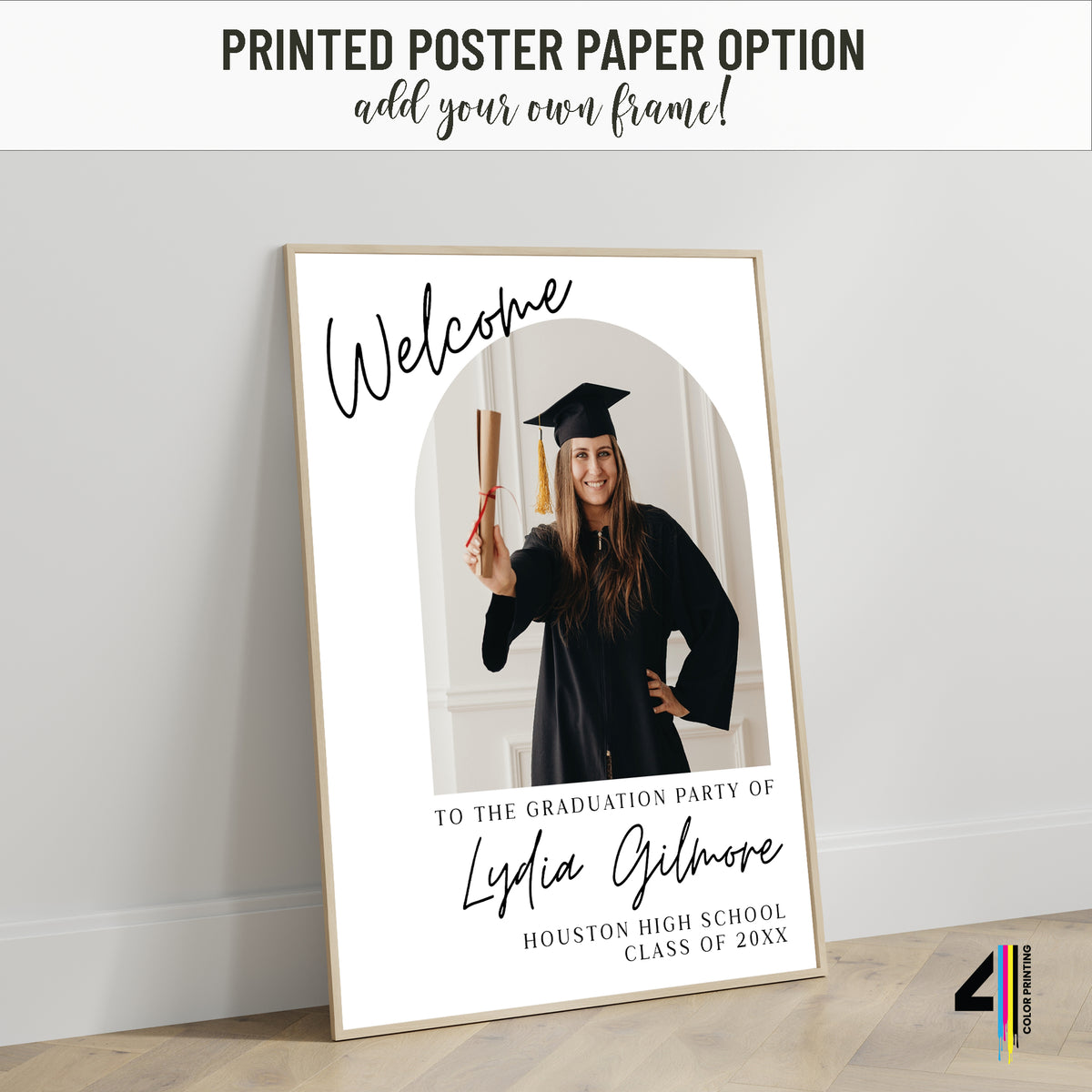 Graduation Party Welcome Sign with Photo