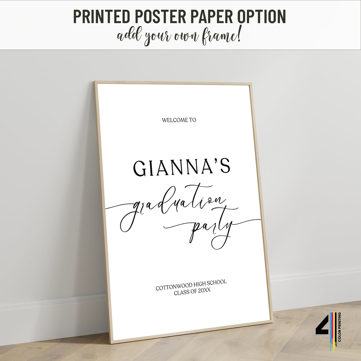 Modern Minimalist Graduation Party Welcome Sign