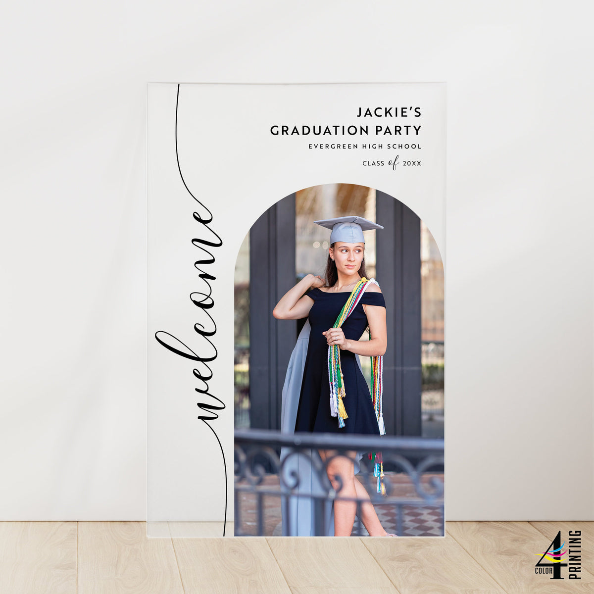 Acrylic Graduation Photo Welcome Sign