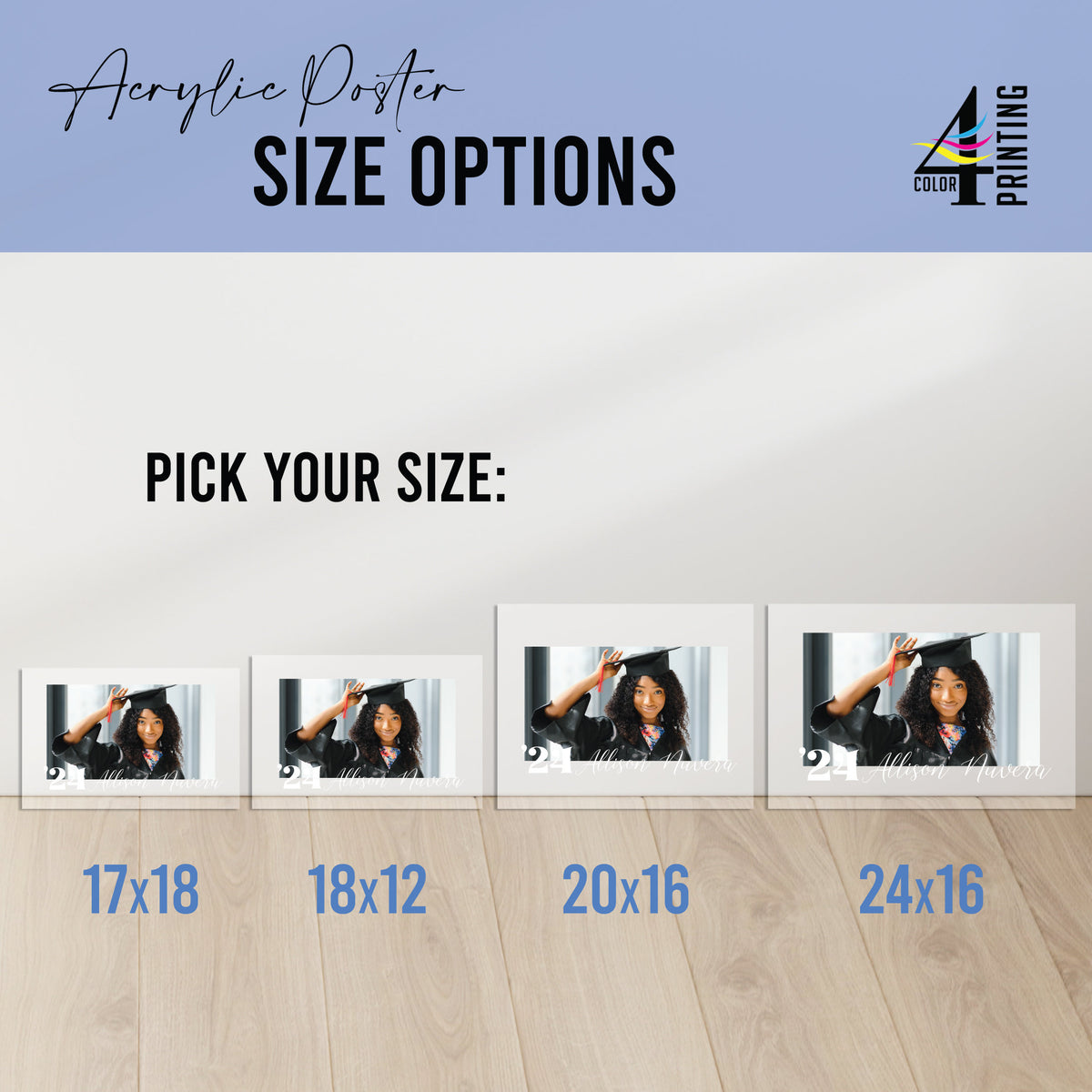 Acrylic Graduation Photo Sign - Horizontal