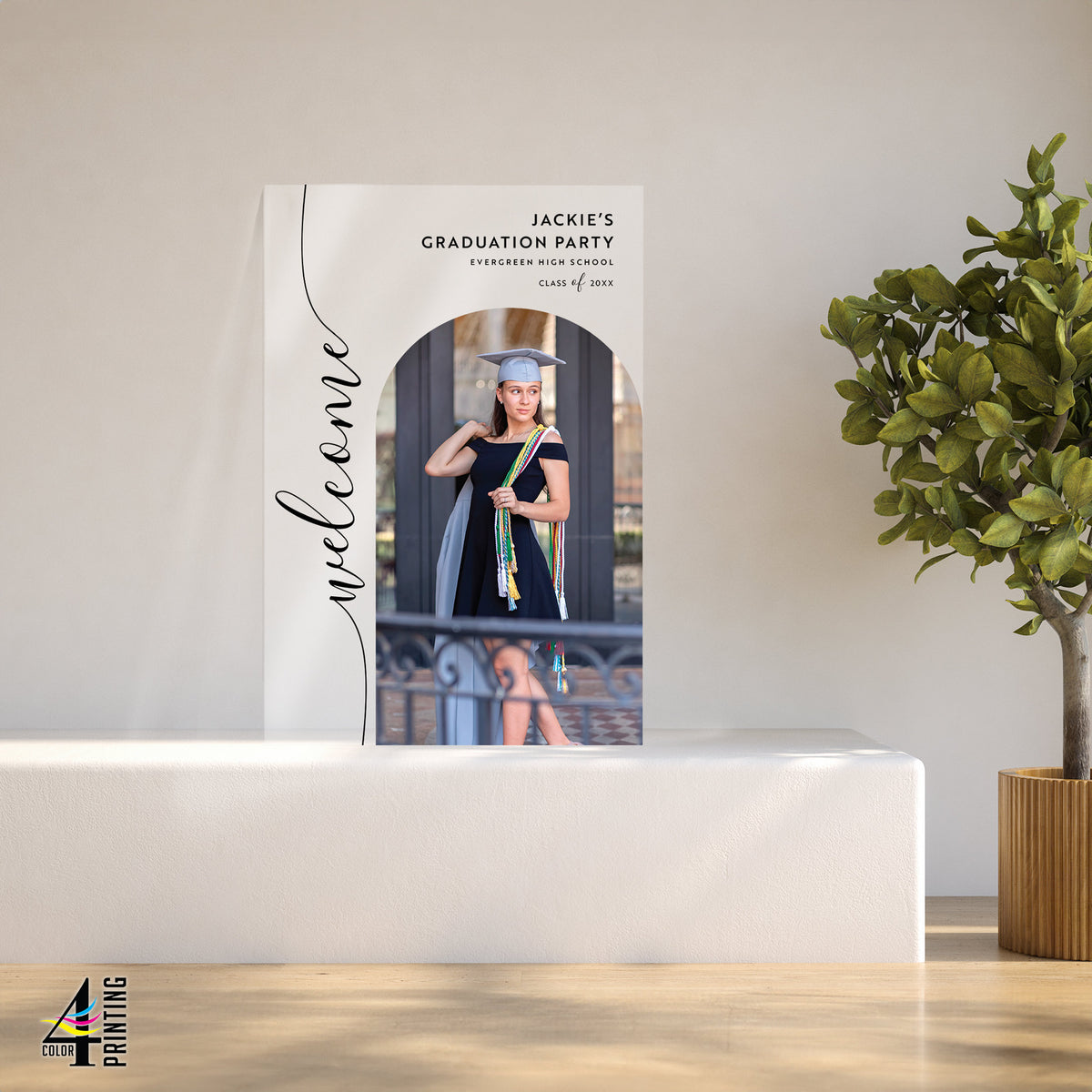 Acrylic Graduation Photo Welcome Sign