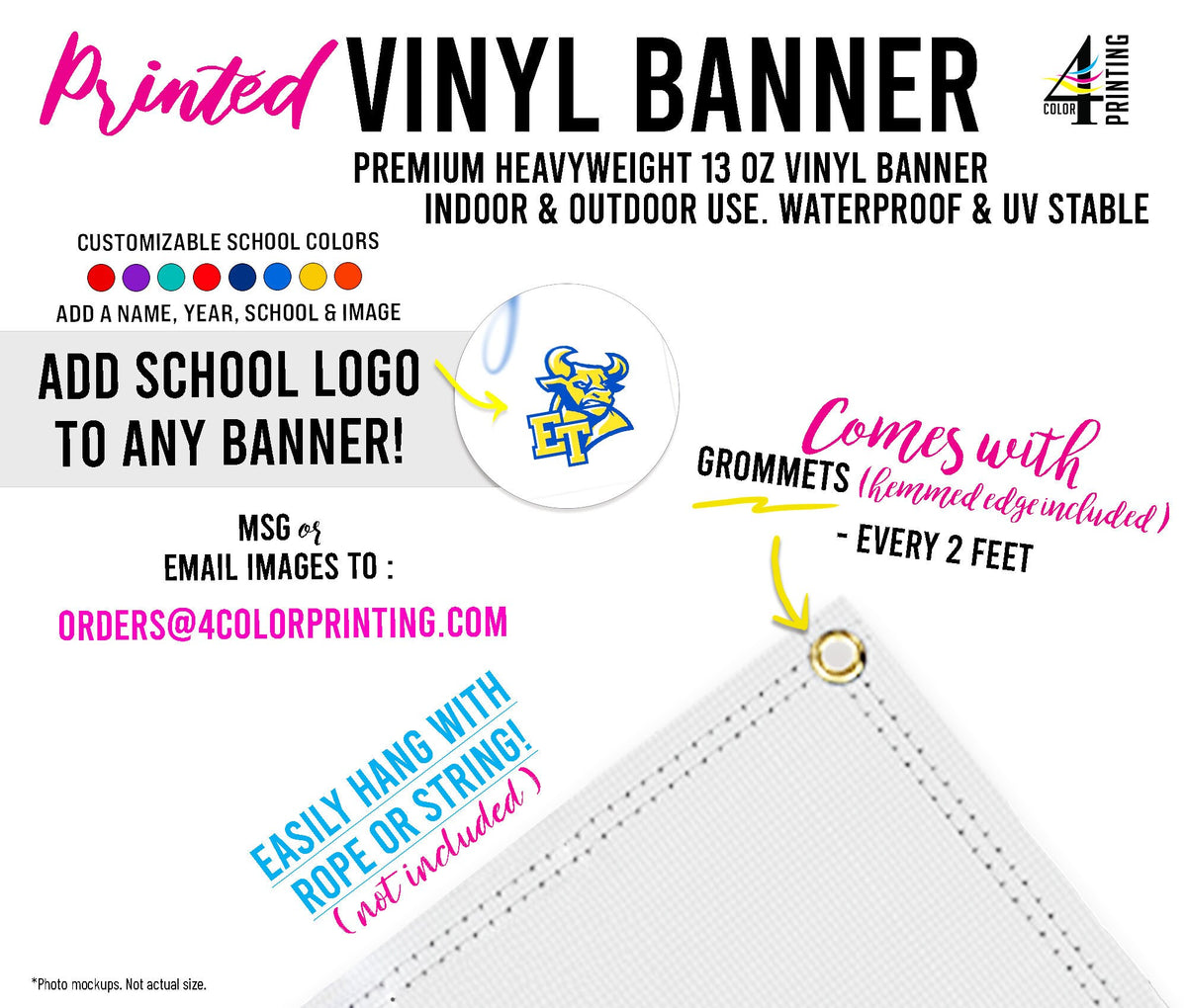 Customizable Graduation Vinyl Banner